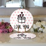 - Supla2li-9189-Gorsel3 - Realhomes Realhomes Sevgililer Günü Temalı Özel Tasarım Dijital Baskılı Modern 2'li Yuvarlak Servis Altlığı - Supla Realhomes