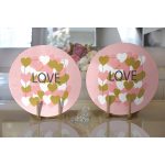 - Supla2li-9195-Gorsel2 - Realhomes Realhomes Sevgililer Günü Temalı Özel Tasarım Dijital Baskılı Modern 2'li Yuvarlak Servis Altlığı - Supla Realhomes