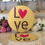 - Supla2li-9203-Gorsel1 - Realhomes Realhomes Sevgililer Günü Temalı Özel Tasarım Dijital Baskılı Modern 2'li Yuvarlak Servis Altlığı - Supla Realhomes