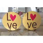 - Supla2li-9203-Gorsel2 - Realhomes Realhomes Sevgililer Günü Temalı Özel Tasarım Dijital Baskılı Modern 2'li Yuvarlak Servis Altlığı - Supla Realhomes