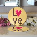 - Supla2li-9203-Gorsel3 - Realhomes Realhomes Sevgililer Günü Temalı Özel Tasarım Dijital Baskılı Modern 2'li Yuvarlak Servis Altlığı - Supla Realhomes