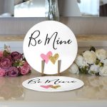 Realhomes Sevgililer Günü Temalı Özel Tasarım Dijital Baskılı Modern 2'li Yuvarlak Servis Altlığı - Supla Realhomes