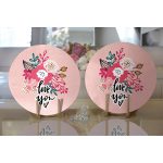 - Supla2li-9213-Gorsel2 - Realhomes  Realhomes Sevgililer Günü Temalı Özel Tasarım Dijital Baskılı Modern 2'li Yuvarlak Servis Altlığı - Supla Realhomes