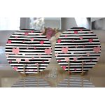 - Supla2li-9222-Gorsel2 - Realhomes Realhomes Sevgililer Günü Temalı Özel Tasarım Dijital Baskılı Modern 2'li Yuvarlak Servis Altlığı - Supla Realhomes