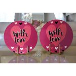 - Supla2li-9227-Gorsel2 - Realhomes Realhomes Sevgililer Günü Temalı Özel Tasarım Dijital Baskılı Modern 2'li Yuvarlak Servis Altlığı - Supla Realhomes