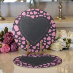 - Supla2li-9238-Gorsel1 - Realhomes  Realhomes Sevgililer Günü Temalı Özel Tasarım Dijital Baskılı Modern 2'li Yuvarlak Servis Altlığı - Supla Realhomes