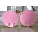 Realhomes Sevgililer Günü Temalı Özel Tasarım Dijital Baskılı Modern 2'li Yuvarlak Servis Altlığı - Supla Realhomes