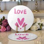 - Supla2li-9247-Gorsel1 - Realhomes Realhomes Sevgililer Günü Temalı Özel Tasarım Dijital Baskılı Modern 2'li Yuvarlak Servis Altlığı - Supla Realhomes