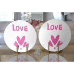 - Supla2li-9247-Gorsel2 - Realhomes Realhomes Sevgililer Günü Temalı Özel Tasarım Dijital Baskılı Modern 2'li Yuvarlak Servis Altlığı - Supla Realhomes