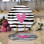 - Supla2li-9248-Gorsel1 - Realhomes Realhomes Sevgililer Günü Temalı Özel Tasarım Dijital Baskılı Modern 2'li Yuvarlak Servis Altlığı - Supla Realhomes