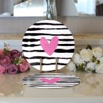 - Supla2li-9248-Gorsel3 - Realhomes Realhomes Sevgililer Günü Temalı Özel Tasarım Dijital Baskılı Modern 2'li Yuvarlak Servis Altlığı - Supla Realhomes