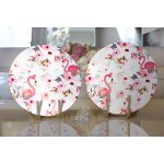 Realhomes Flamingo Desenli Dijital Baskılı Modern 2'li Yuvarlak Servis Altlığı - Supla Realhomes