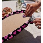 Realhomes Sevgililer Günü Temalı Özel Tasarım Dijital Baskılı Modern 2'li Yuvarlak Servis Altlığı - Supla Realhomes