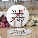 - Supla2li-9252-Gorsel1 - Realhomes Realhomes Sevgililer Günü Temalı Özel Tasarım Dijital Baskılı Modern 2'li Yuvarlak Servis Altlığı - Supla Realhomes