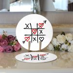 - Supla2li-9252-Gorsel3 - Realhomes Realhomes Sevgililer Günü Temalı Özel Tasarım Dijital Baskılı Modern 2'li Yuvarlak Servis Altlığı - Supla Realhomes