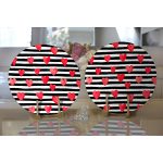 - Supla2li-9253-Gorsel2 - Realhomes Realhomes Sevgililer Günü Temalı Özel Tasarım Dijital Baskılı Modern 2'li Yuvarlak Servis Altlığı - Supla Realhomes