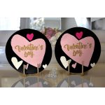 - Supla2li-9255-Gorsel2 - Realhomes Realhomes Sevgililer Günü Temalı Özel Tasarım Dijital Baskılı Modern 2'li Yuvarlak Servis Altlığı - Supla Realhomes