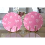 Realhomes Sevgililer Günü Temalı Özel Tasarım Dijital Baskılı Modern 2'li Yuvarlak Servis Altlığı - Supla Realhomes