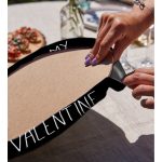 Realhomes Sevgililer Günü Temalı Özel Tasarım Dijital Baskılı Modern 2'li Yuvarlak Servis Altlığı - Supla Realhomes