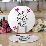 - Supla2li-9262-Gorsel1 - Realhomes Realhomes Sevgililer Günü Temalı Özel Tasarım Dijital Baskılı Modern 2'li Yuvarlak Servis Altlığı - Supla Realhomes