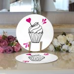 - Supla2li-9262-Gorsel3 - Realhomes Realhomes Sevgililer Günü Temalı Özel Tasarım Dijital Baskılı Modern 2'li Yuvarlak Servis Altlığı - Supla Realhomes