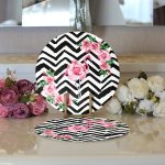 Realhomes Flamingo Desenli Dijital Baskılı Modern 2'li Yuvarlak Servis Altlığı - Supla Realhomes