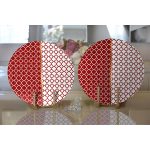 - Supla2li-9275-Gorsel2 - Realhomes Realhomes Bordo & Beyaz Ogea Desenli Dijital Baskılı Modern 2'li Yuvarlak Servis Altlığı - Supla Realhomes