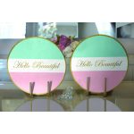 - Supla2li-9280-Gorsel2 - Realhomes Realhomes Hello Beautiful Mavi & Pembe Dijital Baskılı Modern 2'li Yuvarlak Servis Altlığı - Supla Realhomes