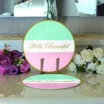 - Supla2li-9280-Gorsel3 - Realhomes Realhomes Hello Beautiful Mavi & Pembe Dijital Baskılı Modern 2'li Yuvarlak Servis Altlığı - Supla Realhomes