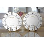 - Supla2li-9282-Gorsel2 - Realhomes  Realhomes Roma Rakamlarıyla Saat Tasarımlı Dijital Baskılı 2'li Yuvarlak Servis Altlığı - Supla Realhomes