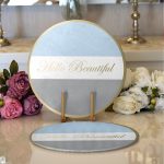 - Supla2li-9284-Gorsel1 - Realhomes Realhomes Hello Beautiful Mavi & Gri Dijital Baskılı Modern 2'li Yuvarlak Servis Altlığı - Supla Realhomes