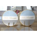 - Supla2li-9284-Gorsel2 - Realhomes Realhomes Hello Beautiful Mavi & Gri Dijital Baskılı Modern 2'li Yuvarlak Servis Altlığı - Supla Realhomes