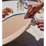 - Supla2li-9285-Gorsel4 - Realhomes Realhomes Hello Beautiful Mint Yeşili & Ten Rengi Dijital Baskılı Modern 2'li Yuvarlak Servis Altlığı - Supla Realhomes