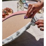 - Supla2li-9286-Gorsel4 - Realhomes  Realhomes Hello Beautiful Pembe & Mermer Dijital Baskılı Modern 2'li Yuvarlak Servis Altlığı - Supla Realhomes