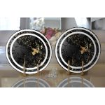 - Supla2li-9293-Gorsel2 - Realhomes Realhomes Mermer Tasarımlı Modern Dijital Baskılı 2'li Yuvarlak Servis Altlığı - Supla Realhomes