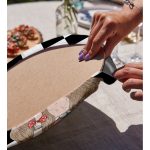 Realhomes Dama Zeminli Fuchion Girl Tasarımlı Dijital Baskılı 2'li Yuvarlak Servis Altlığı - Supla Realhomes