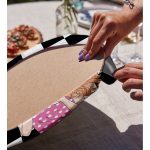 - Supla2li-9296-Gorsel4 - Realhomes Realhomes Dama Zeminli Pancakeli Kız Desenli Modern 2'li Yuvarlak Servis Altlığı - Supla Realhomes