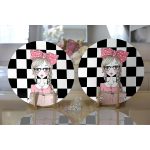 - Supla2li-9300-Gorsel2 - Realhomes Realhomes Dama Zeminli Kitap Okuyan Kız Tasarımlı 2'li Yuvarlak Servis Altlığı - Supla Realhomes