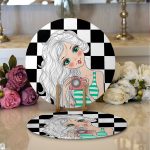 - Supla2li-9302-Gorsel1 - Realhomes Realhomes Dama Zeminli Fotoğraf Çeken Kız Tasarımlı 2'li Yuvarlak Servis Altlığı - Supla Realhomes