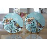 - Supla2li-95-Gorsel2 - Realhomes  Realhomes Mavi Kuş Desenli Dijital Baskılı Modern 2'li Yuvarlak Servis Altlığı - Supla Realhomes