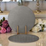 - Supla2li-954-Gorsel1 - Realhomes  Realhomes Gri Dijital Baskılı Modern 2'li Yuvarlak Servis Altlığı - Supla Realhomes