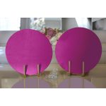 - Supla2li-959-Gorsel2 - Realhomes  Realhomes Mor Renkli Dijital Baskılı Modern 2'li Yuvarlak Servis Altlığı - Supla Realhomes