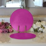 - Supla2li-959-Gorsel3 - Realhomes  Realhomes Mor Renkli Dijital Baskılı Modern 2'li Yuvarlak Servis Altlığı - Supla Realhomes