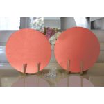 - Supla2li-962-Gorsel2 - Realhomes  Realhomes Mercan Resimli Dijital Baskılı Modern 2'li Yuvarlak Servis Altlığı - Supla Realhomes