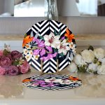 - Supla2li-970-Gorsel3 - Realhomes Realhomes Çiçek Desen Dijital Baskılı Modern 2'li Yuvarlak Servis Altlığı - Supla Realhomes