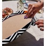 - Supla2li-970-Gorsel4 - Realhomes Realhomes Çiçek Desen Dijital Baskılı Modern 2'li Yuvarlak Servis Altlığı - Supla Realhomes