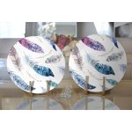 - Supla2li-978-Gorsel2 - Realhomes  Realhomes Dijital Baskılı Kılı Modern 2'li Yuvarlak Servis Altlığı - Supla Realhomes