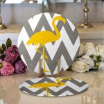 - Supla2li-grizigfla-Gorsel1 - Realhomes Realhomes Flamingo Desenli Modern 2'li Yuvarlak Servis Altlığı - Supla Realhomes