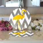 - Supla2li-grizigfla-Gorsel3 - Realhomes Realhomes Flamingo Desenli Modern 2'li Yuvarlak Servis Altlığı - Supla Realhomes