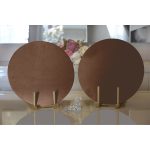 Realhomes Kahverengi Dijital Baskılı Modern 2'li Yuvarlak Servis Altlığı - Supla Realhomes